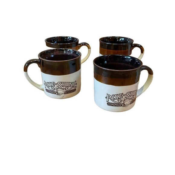 6 Vintage 1984 Hardee's Coffee Mugs. Rise & Shine homemade biscuits - Picture 4 of 6